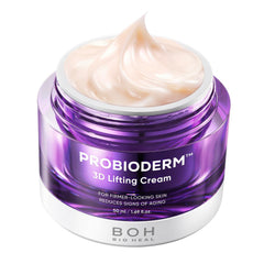 BIOHEAL BOH Probioderm jar closeup highlighting lifting cream for nightly care.