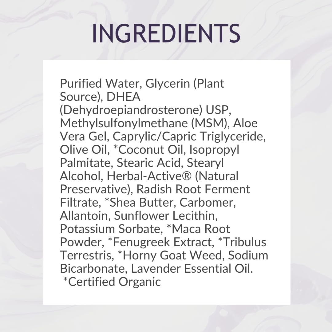 BIOLABS PRO DHEA cream with organic fenugreek and maca root ingredients