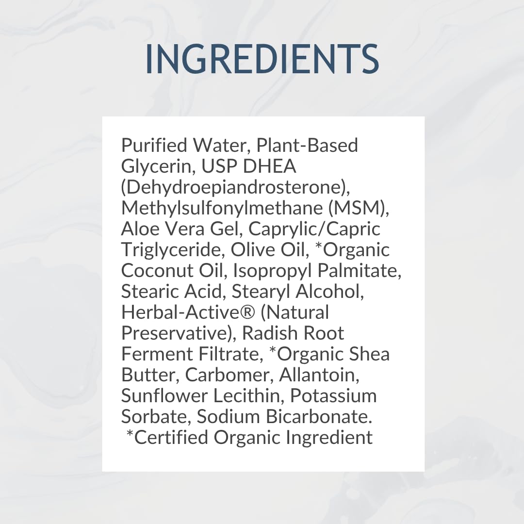 Biolabs PRO DHEA Cream close-up highlights silky, quick-absorption texture.