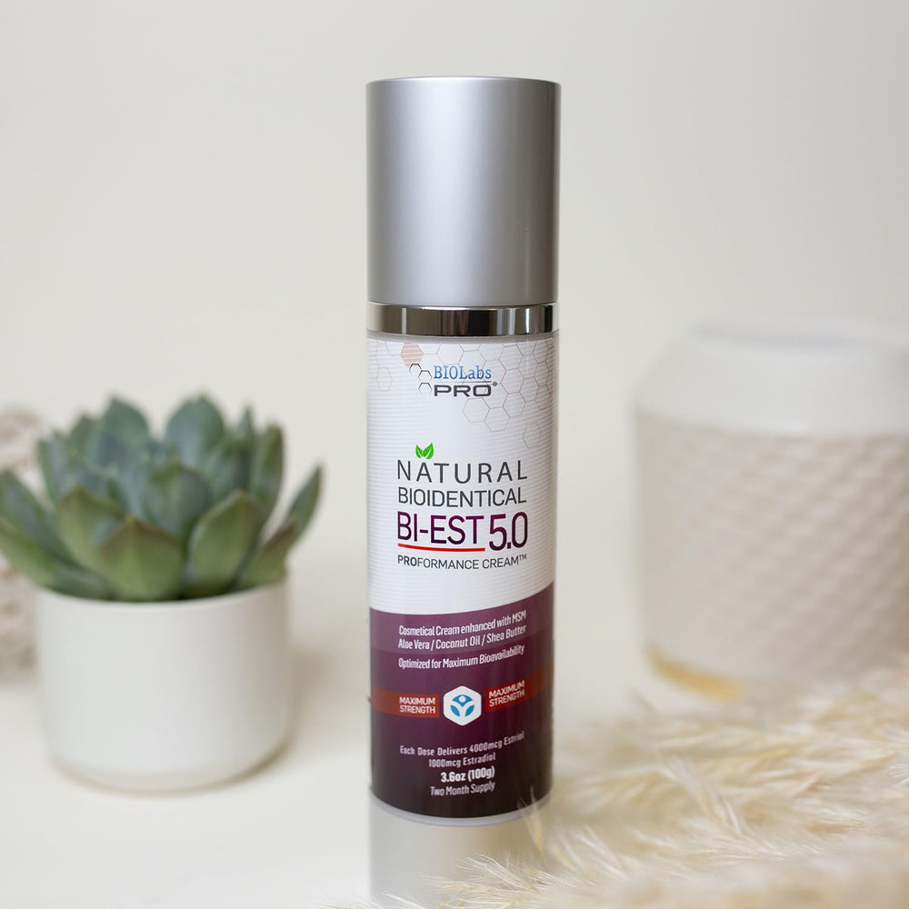 BIOLABS PRO Estro Cream application demonstrates smooth spreading for quick absorption