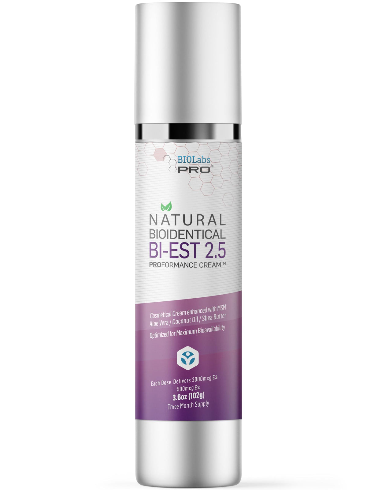 BIOLABS PRO Estro Cream luxury bottle—premium self-care routine for daily wellness.