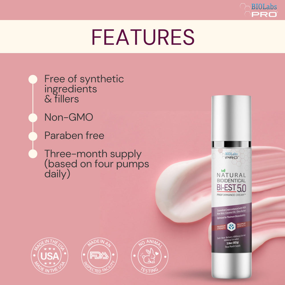 BIOLABS PRO Estro Cream wild yam ingredients hint natural skin nourishment