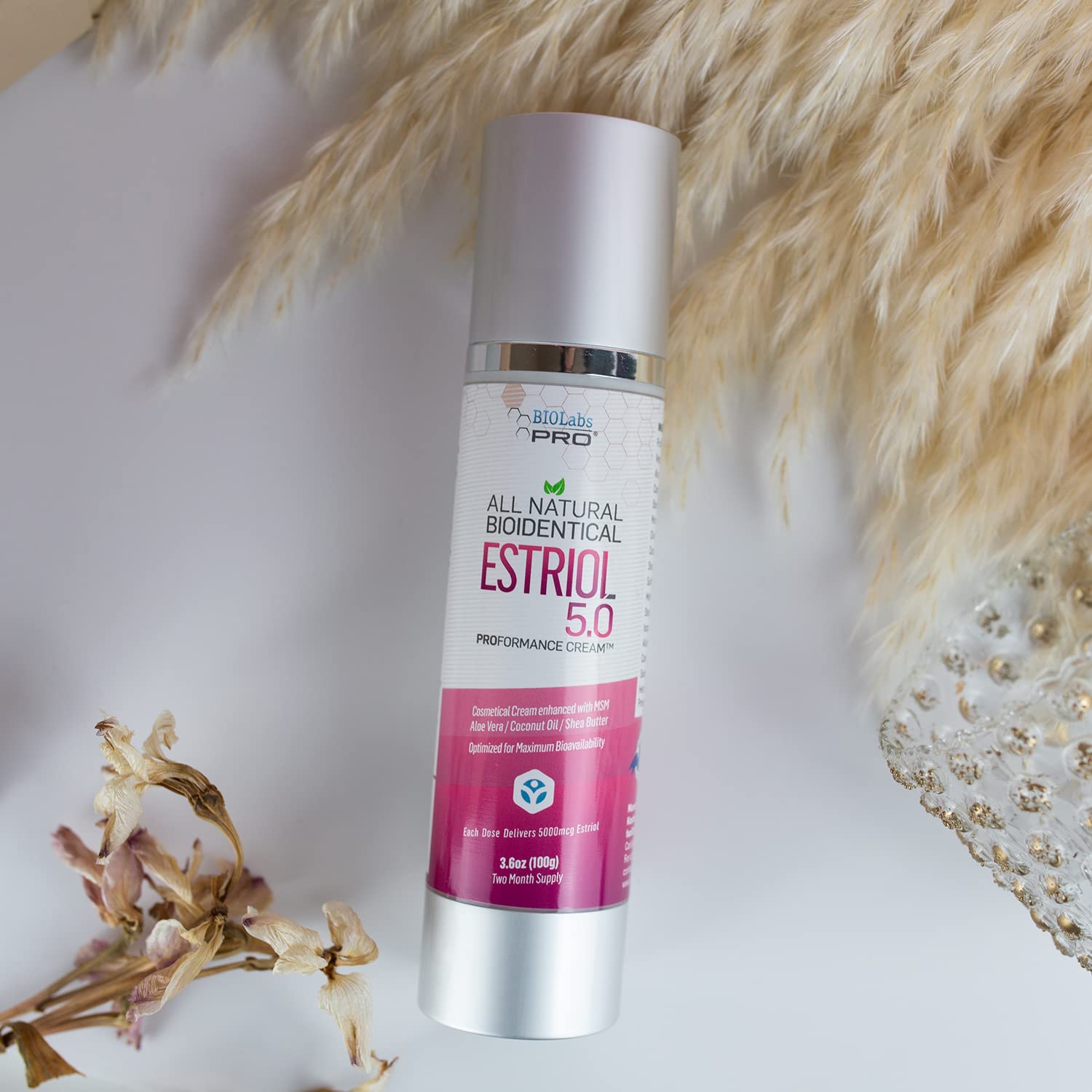 Biolabs Pro UltraSpa jar closeup highlights creamy texture and natural ingredients.