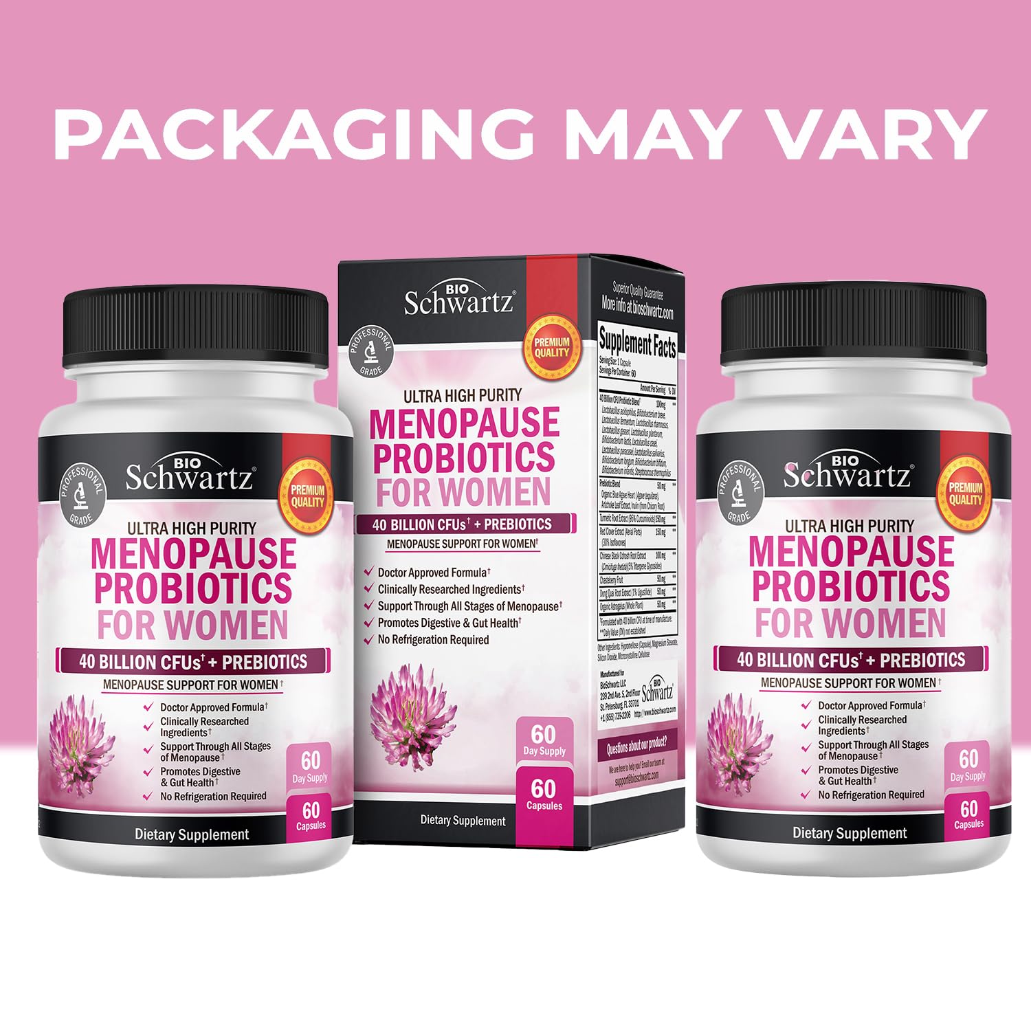 BioSchwartz bottle supports digestive comfort during menopause