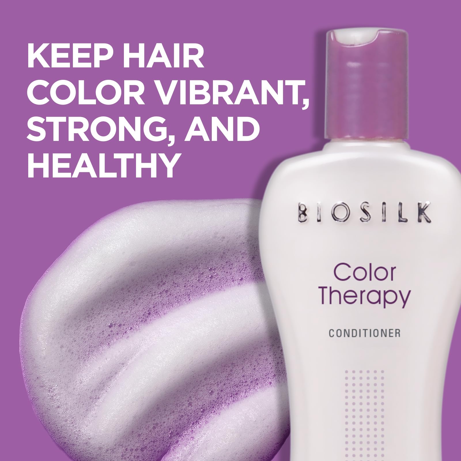 Applying BioSilk Color Therapy Conditioner to hair for even distribution