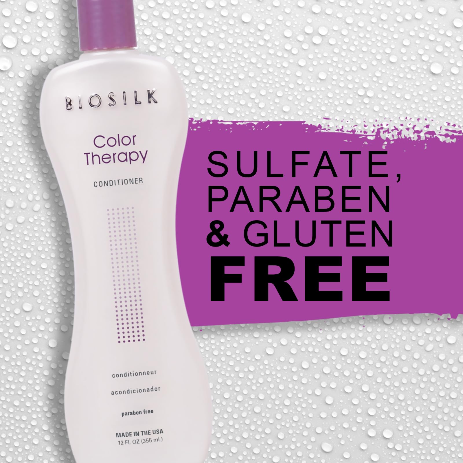 Soft, shiny hair after BioSilk Color Therapy Conditioner with vibrant reflection