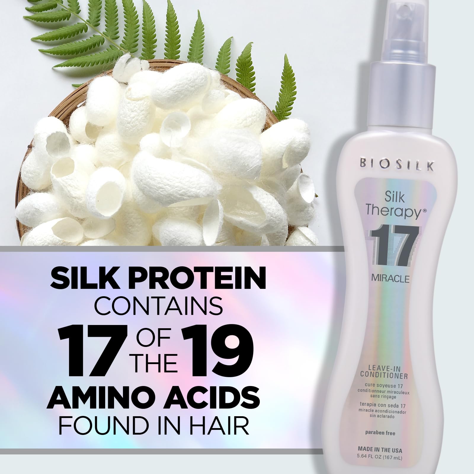 BioSilk Silk Therapy Miracle 17 frizz control curls with defined bounce