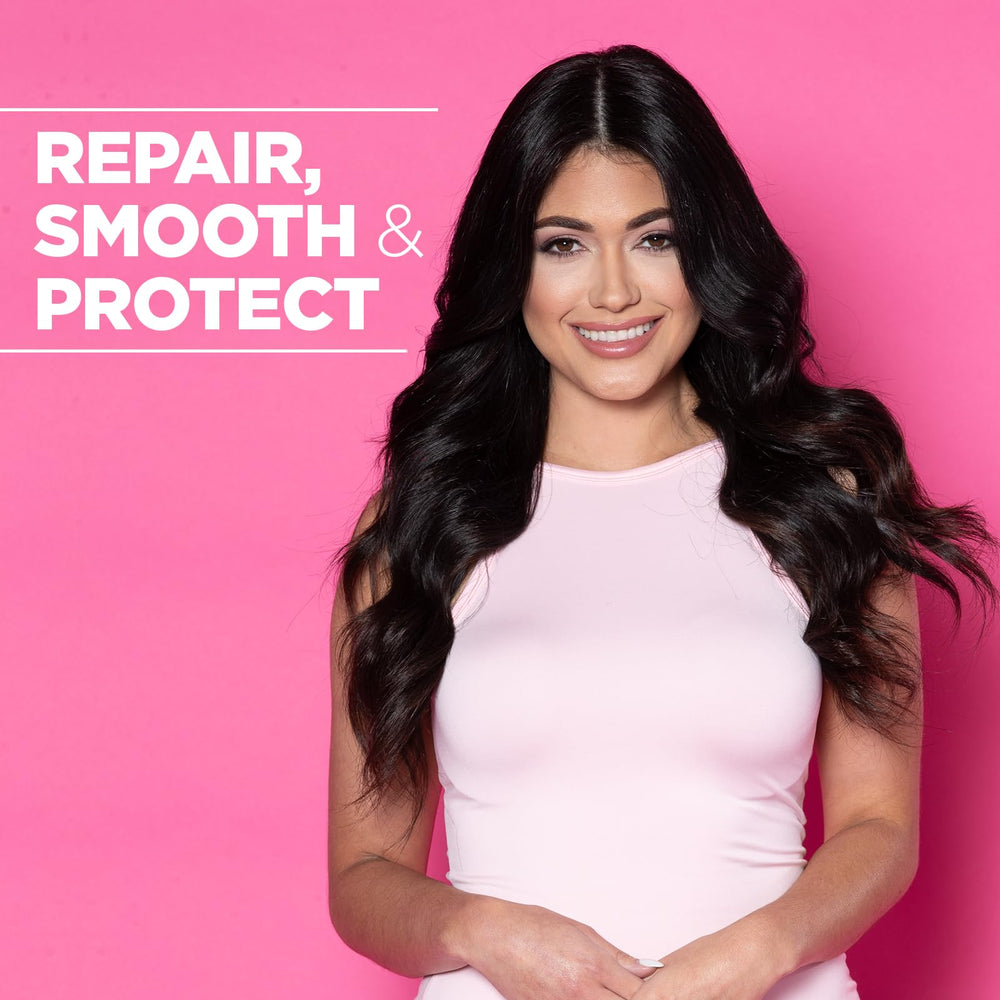 BioSilk Irresistible hair shine close-up hints smoother texture