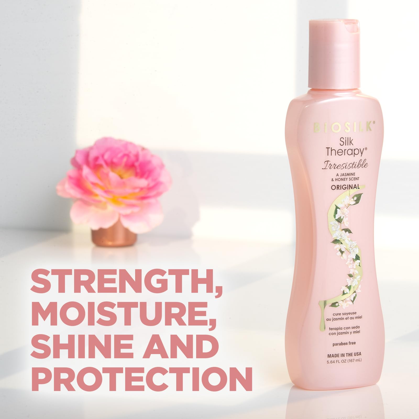 BioSilk Irresistible jasmine honey spice close-up highlighting fragrance