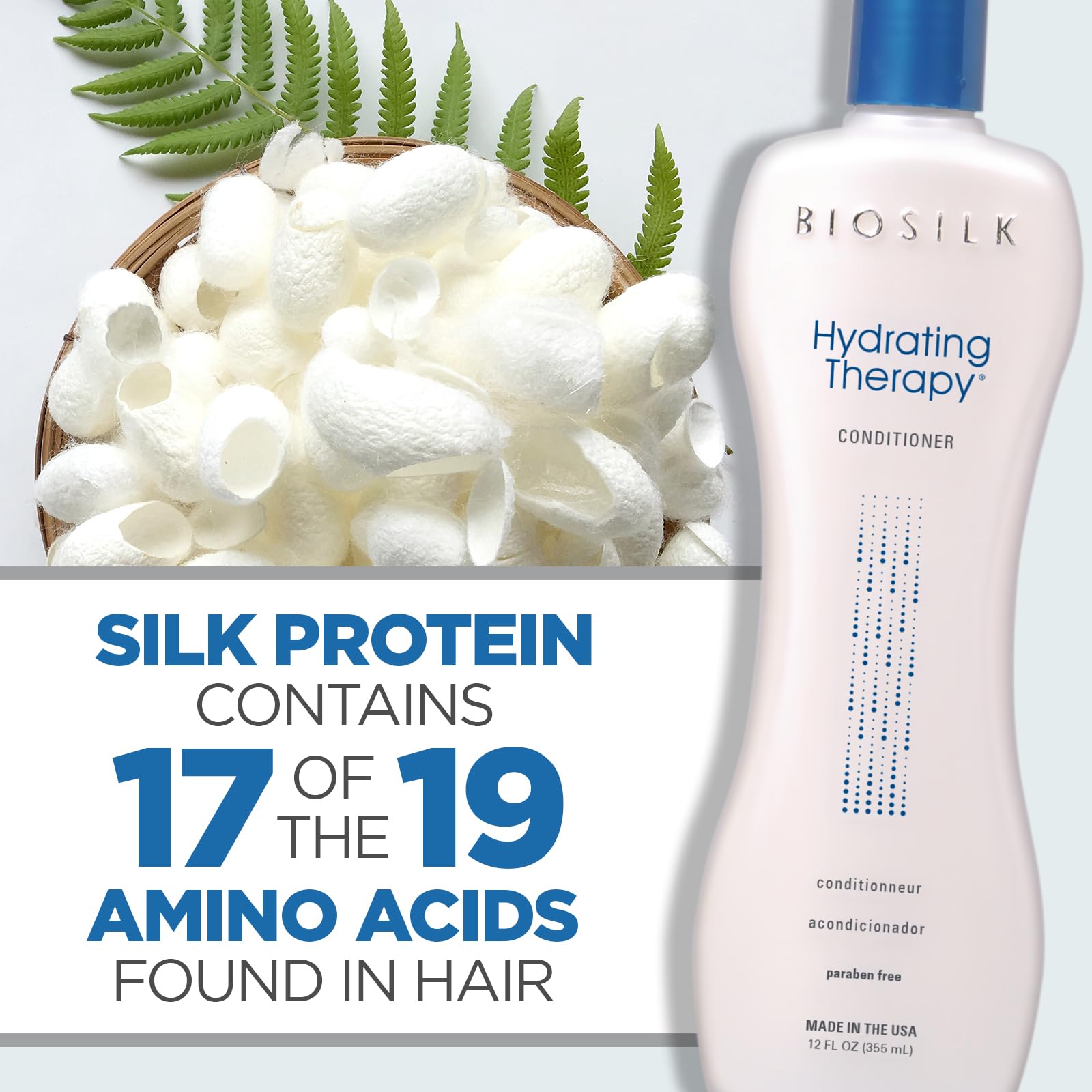BioSilk maracuja oil ingredient close-up highlights moisture nourishment.