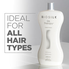 BioSilk Silk Therapy Conditioner dispenser view suggests easy, even distribution