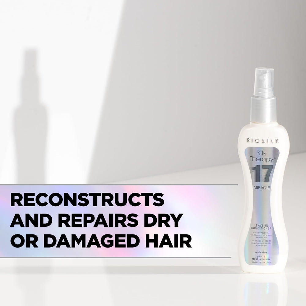 BioSilk Silk Therapy Miracle 17 silky hair image showing smooth frizz-free texture