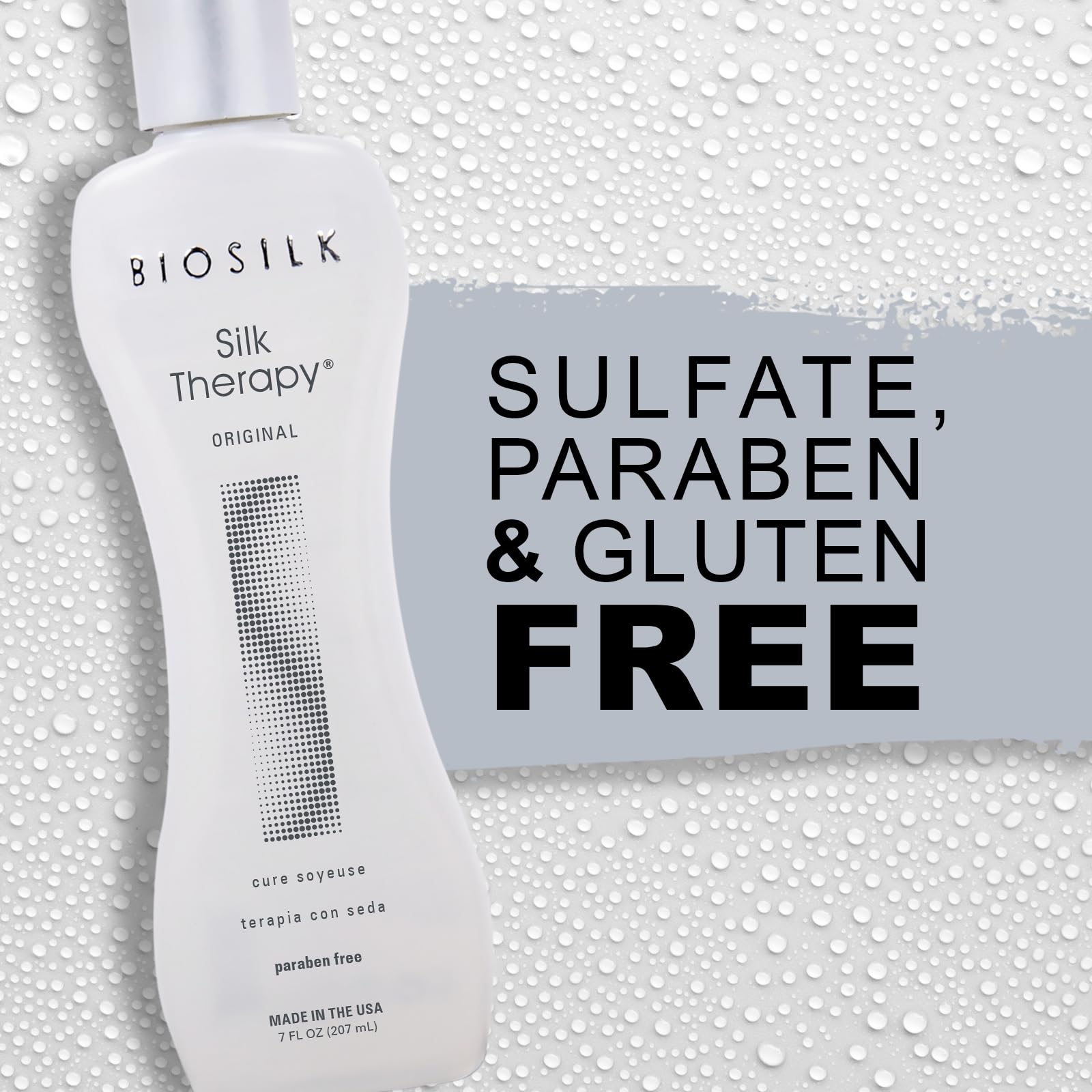 BioSilk Silk Therapy Original before-and-after look shows smoother, shinier hair