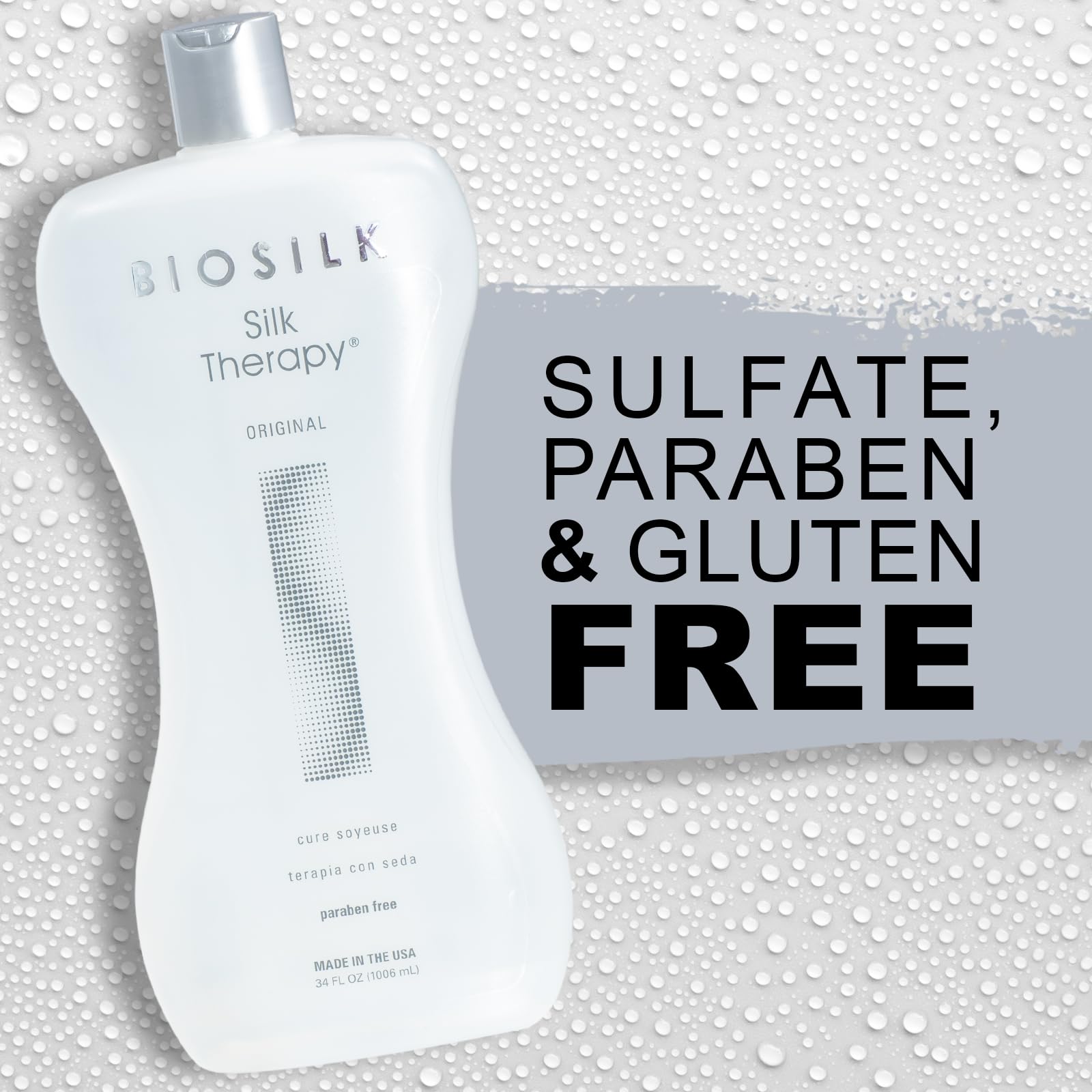 BioSilk Silk Therapy Original closeup texture highlighting silk-based formula