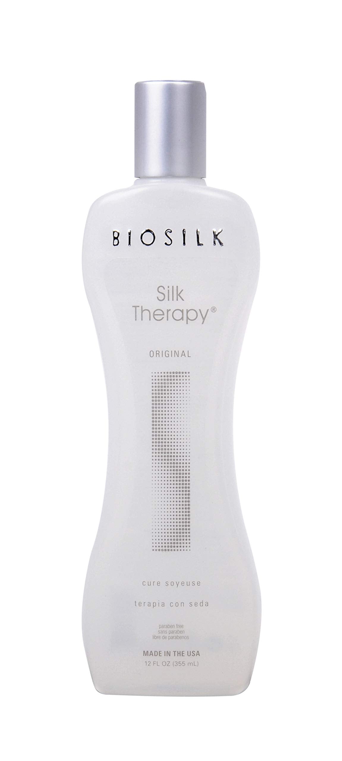 BioSilk Silk Therapy Original Cure bottle for weightless shine and frizz control
