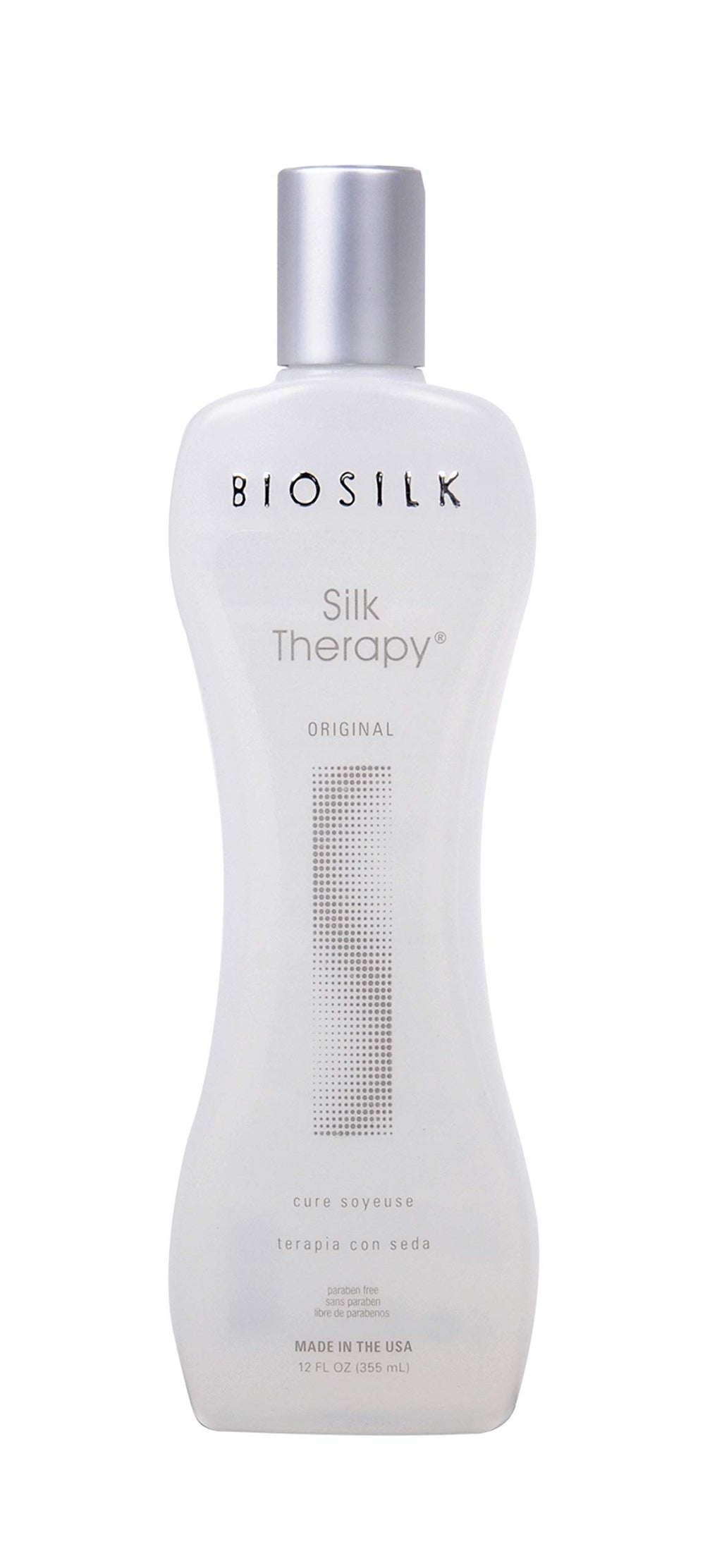 BioSilk Silk Therapy Original Cure bottle for weightless shine and frizz control