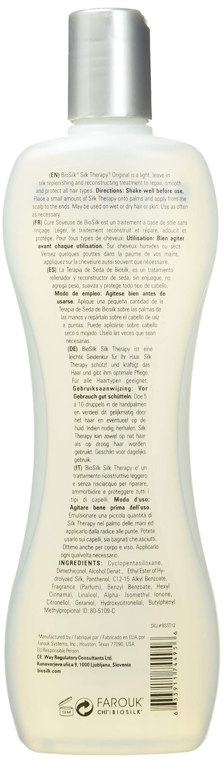 BioSilk Silk Therapy Original hands applying serum demonstrates smooth, replenishing leave-in care.