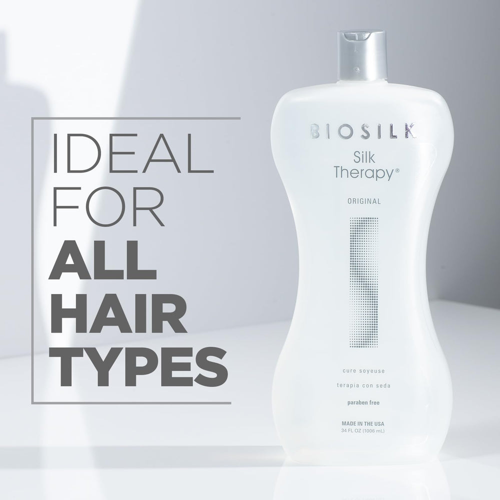 BioSilk Silk Therapy Original wet-to-dry-use application on hair before styling