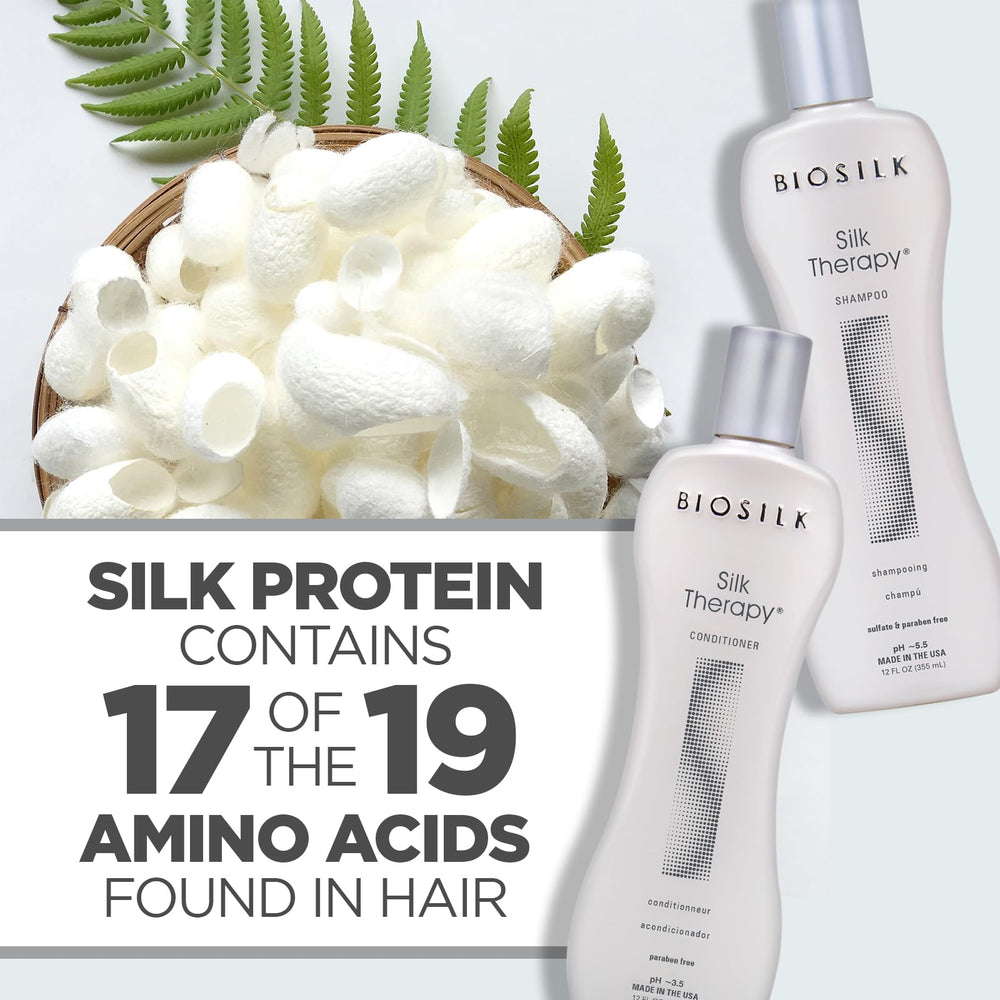 Close-up of hair with visible shine after using BioSilk Therapy.