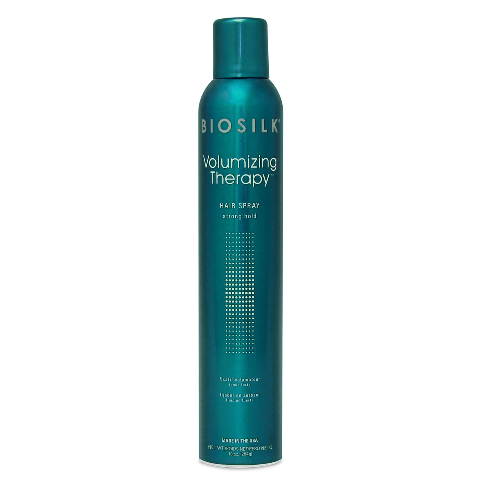 BioSilk Volumizing Therapy strong hold hairspray pump for lasting lift
