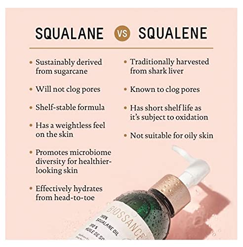 BIOSSANCE 100% Squalane Oil massage on skin.