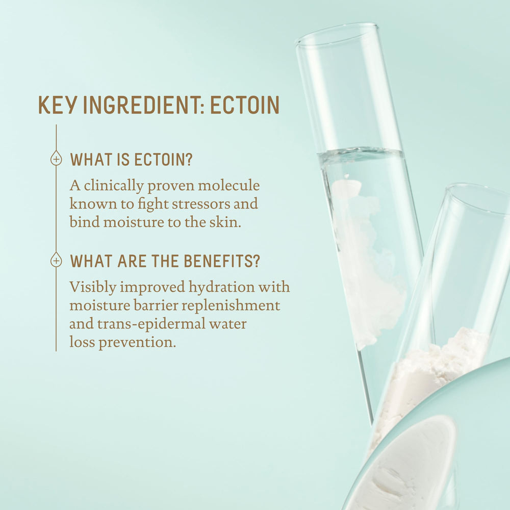 Biossance protection blocks blue light and pollution exposure on skin.