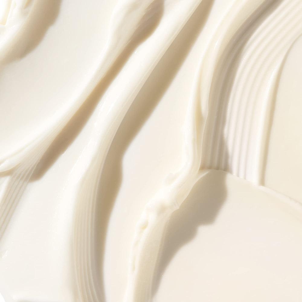 Biossance body cream displaying fast absorption into skin surface.
