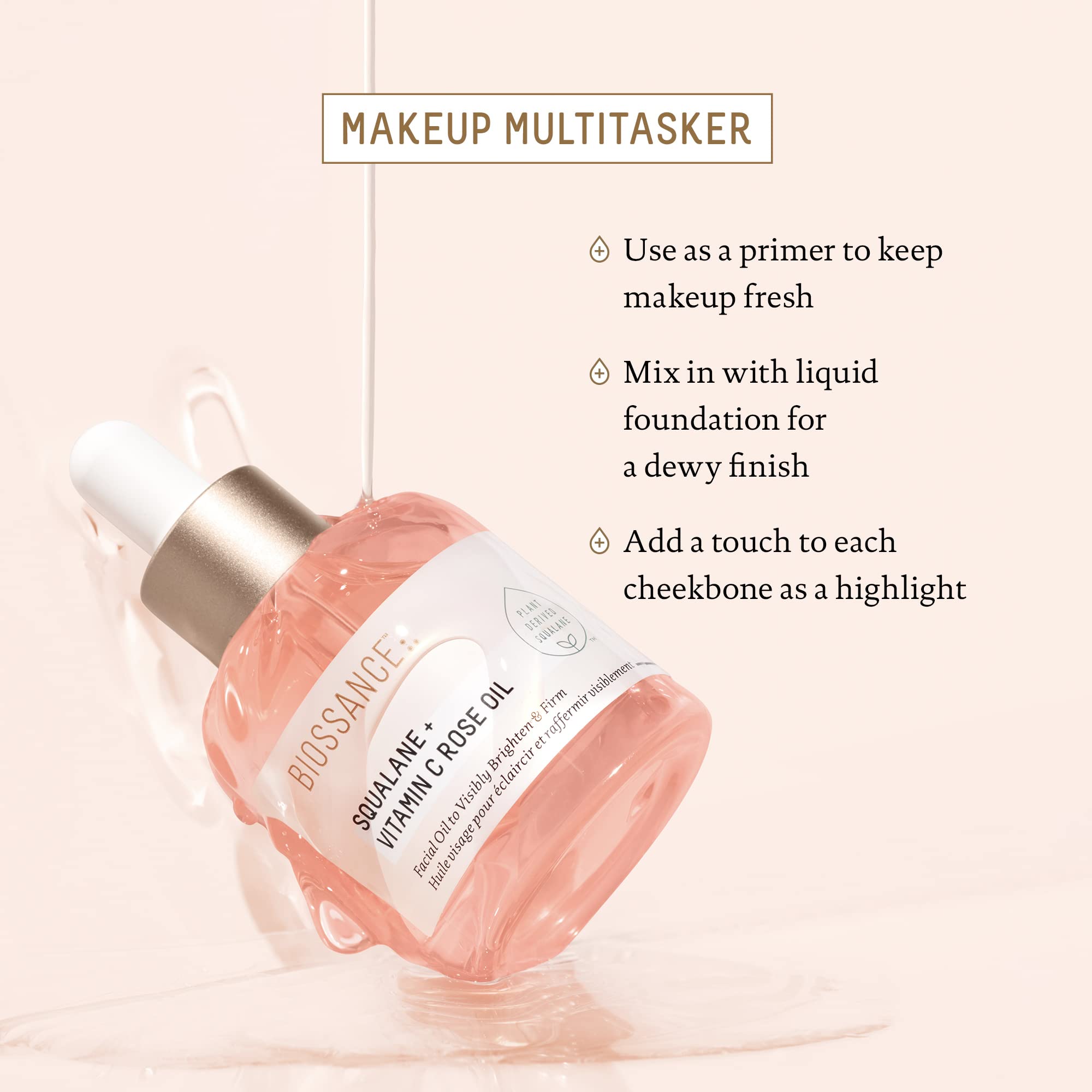 BIOSSANCE product shows quick absorption and hydrating finish.