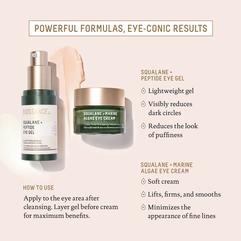 BIOSSANCE hyaluronic acid moisture drop demonstrates instant moisture for under-eye skin