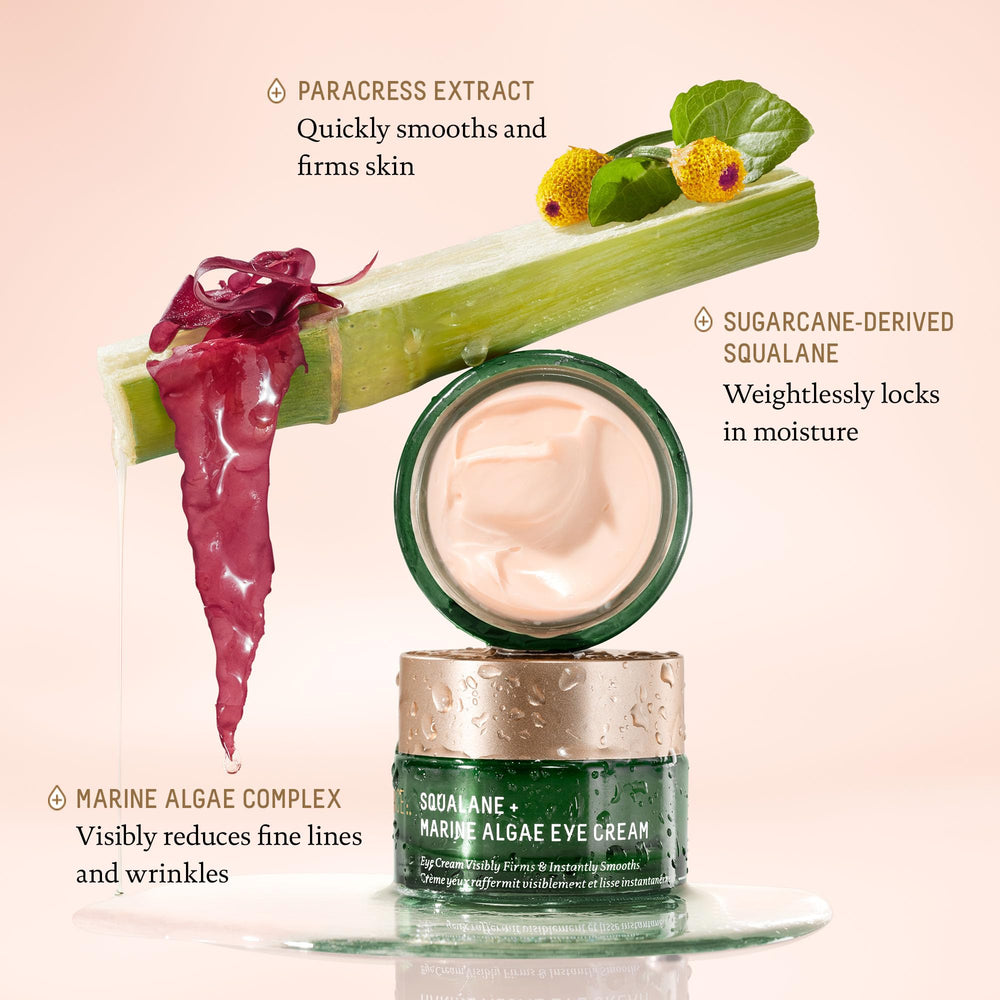 BIOSSANCE paracress eye lift closeup suggests lifting and firming around eyes
