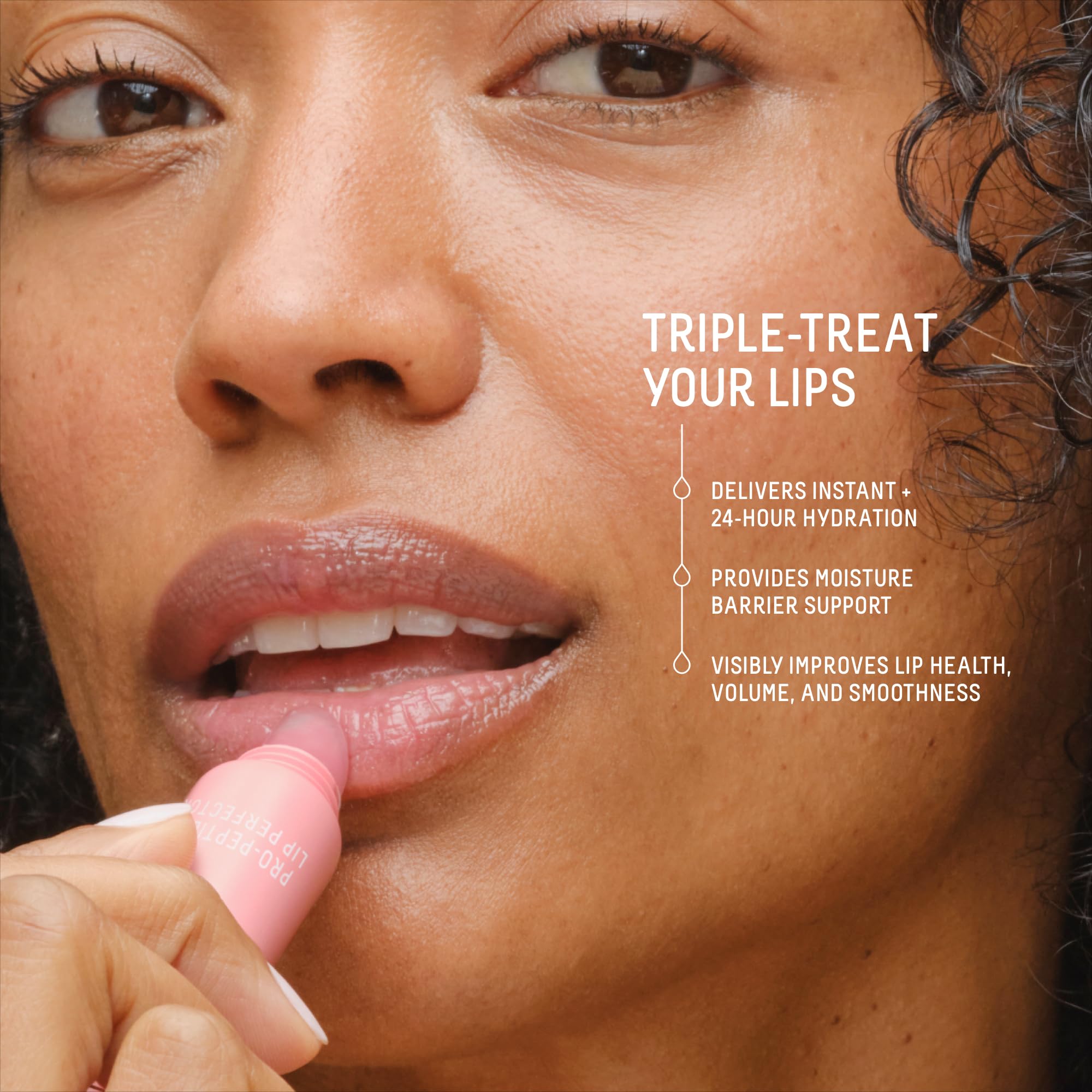 BIOSSANCE Pro-Peptide Lip Perfector 24-hour hydration closeup