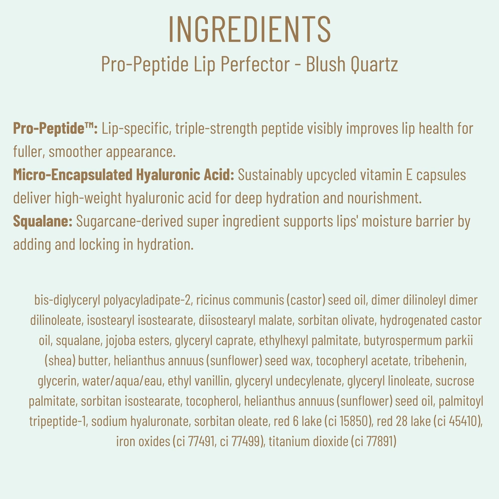 BIOSSANCE Pro-Peptide Lip Perfector barrier protection in action