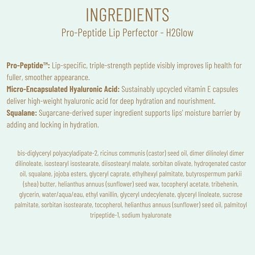 BIOSSANCE Pro-Peptide Lip Perfector silky glossy finish on lips