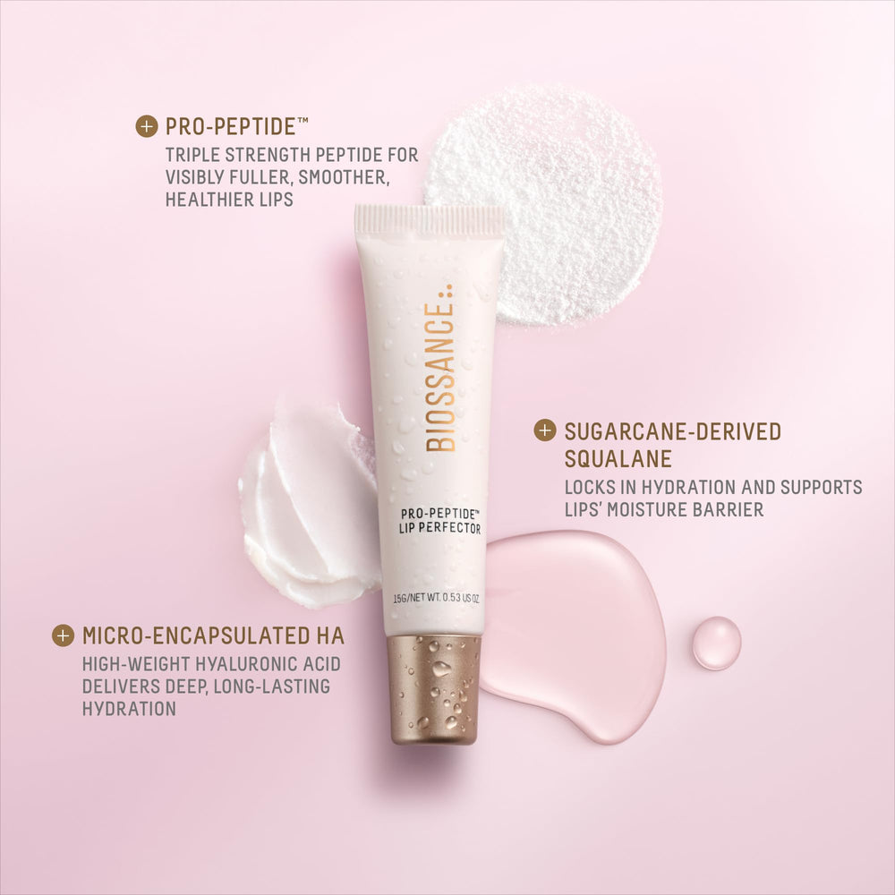 BIOSSANCE Pro-Peptide Lip Perfector with sugarcane-derived squalane