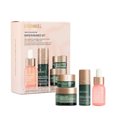 BIOSSANCE Rapid Radiance Set box on a clean surface for a radiant skincare routine
