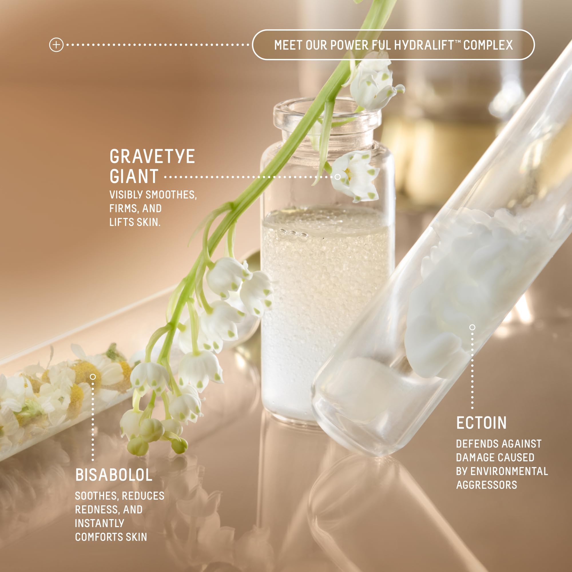 BIOSSANCE Hyaluronic Acid focus conveys deep hydration and plumpness