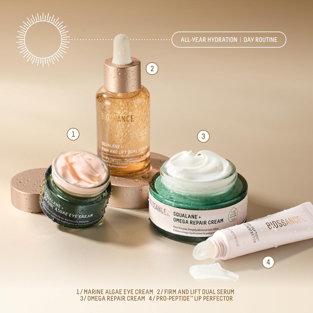 BIOSSANCE Hydralift Complex concept image highlights lifting and absorption