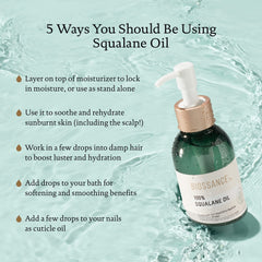 BIOSSANCE Squalane Oil fast-absorb application by hand.