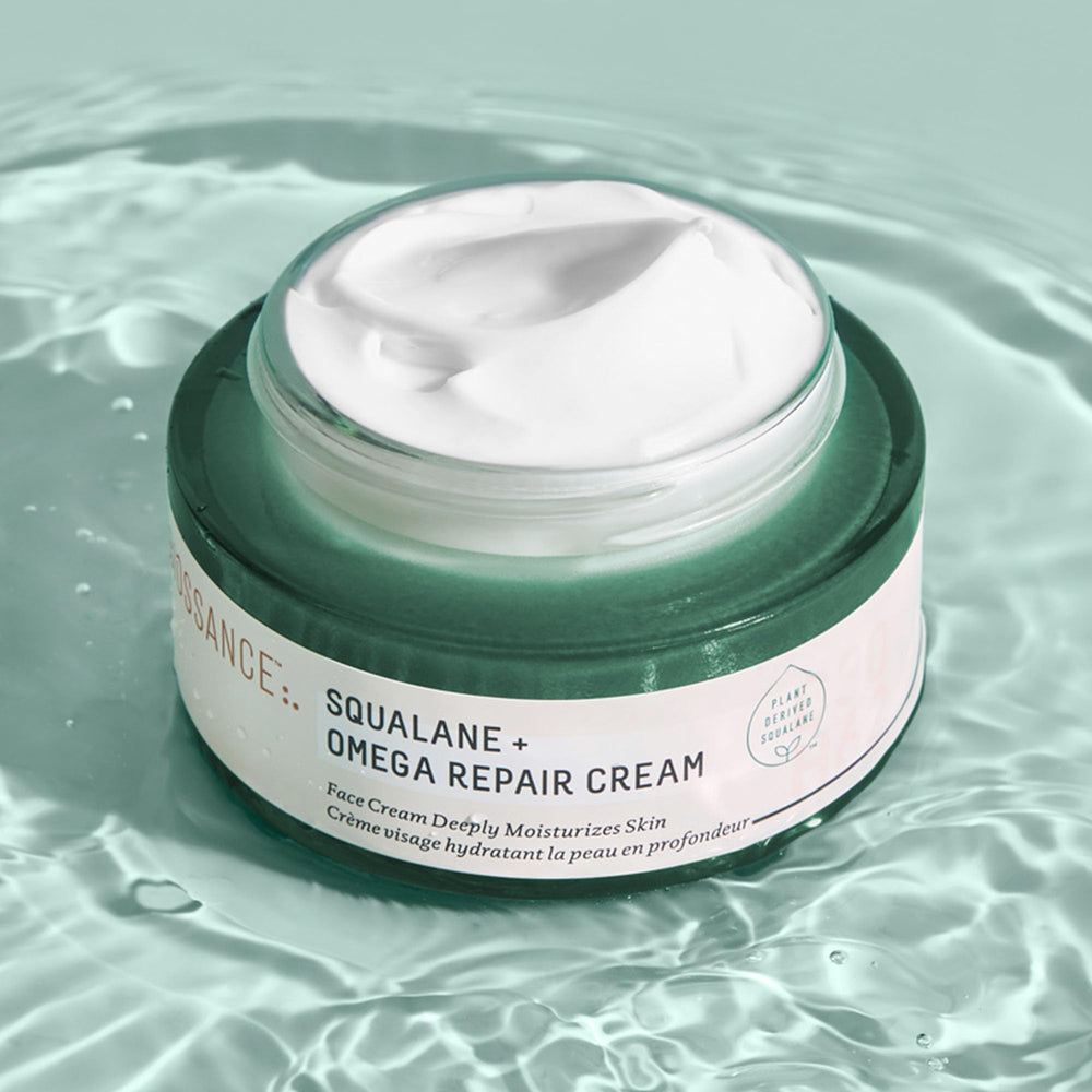BIOSSANCE Squalane + Omega Repair Cream packaging with eco-conscious design
