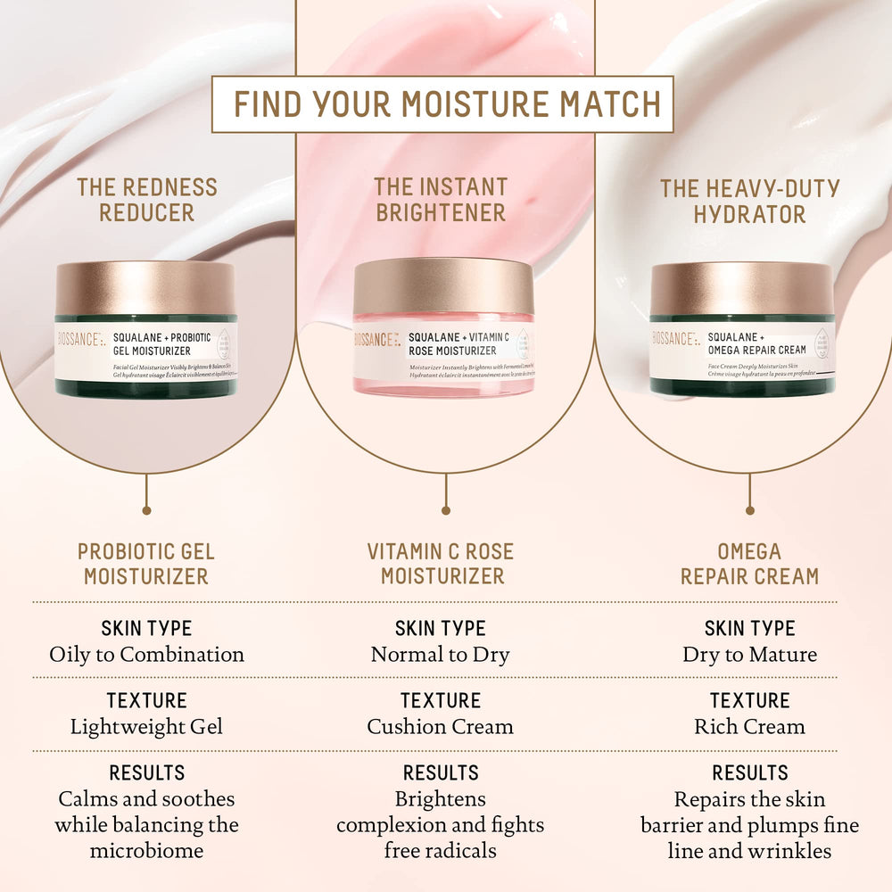 BIOSSANCE Squalane + Vitamin C Rose Moisturizer morning routine shot shows versatile daytime use.