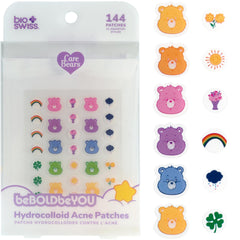 BioSwiss Care Bears patches with assorted designs for playful, discreet blemish coverage