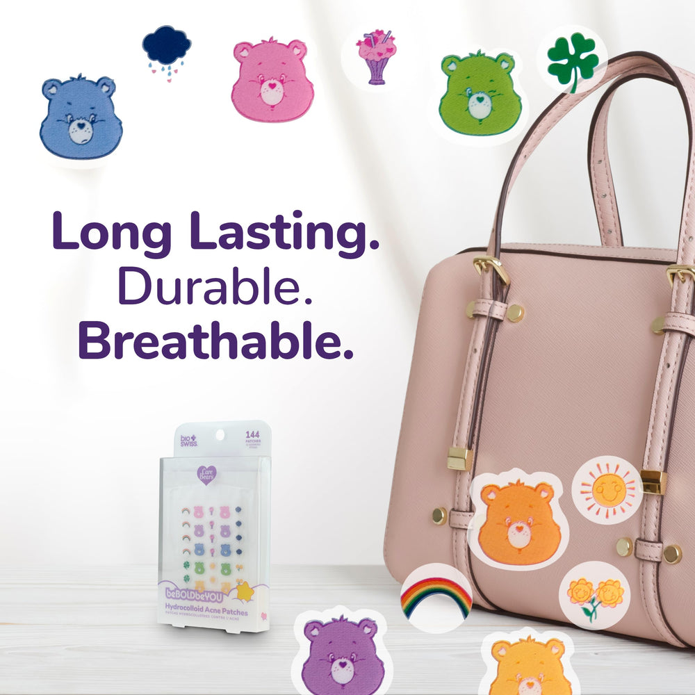 Row of easy-peel sheets from BioSwiss Care Bears patches for quick application