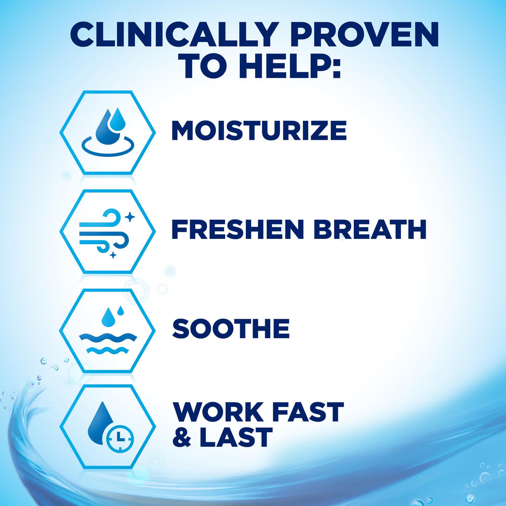biotene pouring into measuring cap showing 15 mL dose for effective relief