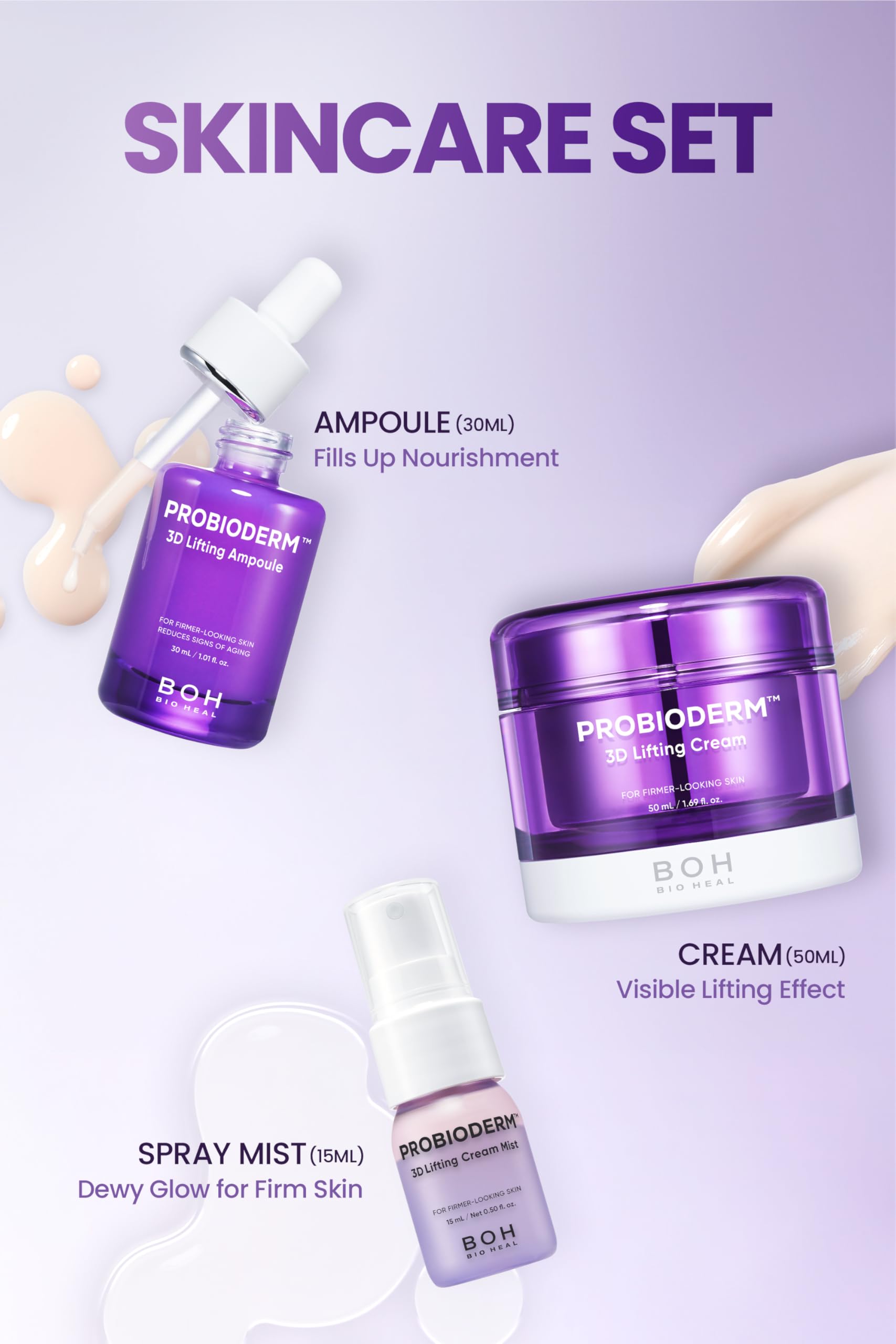 BIOHEAL BOH Probioderm 3D lifting gift packaging shown as premium skincare set