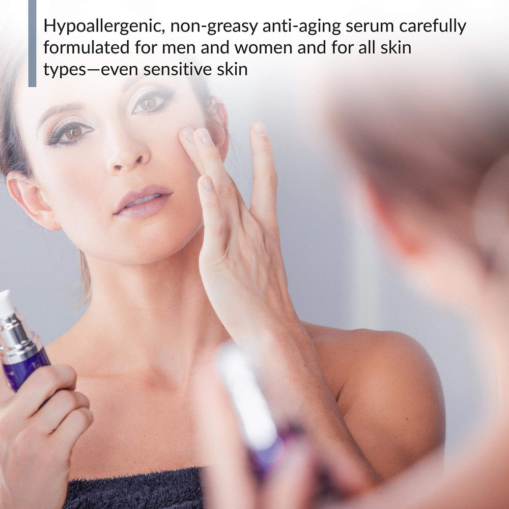 BioTrust Ageless Glow being applied to face for quick absorption