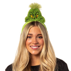 Bioworld Grinch headband face-detail highlighting mischievous character accents