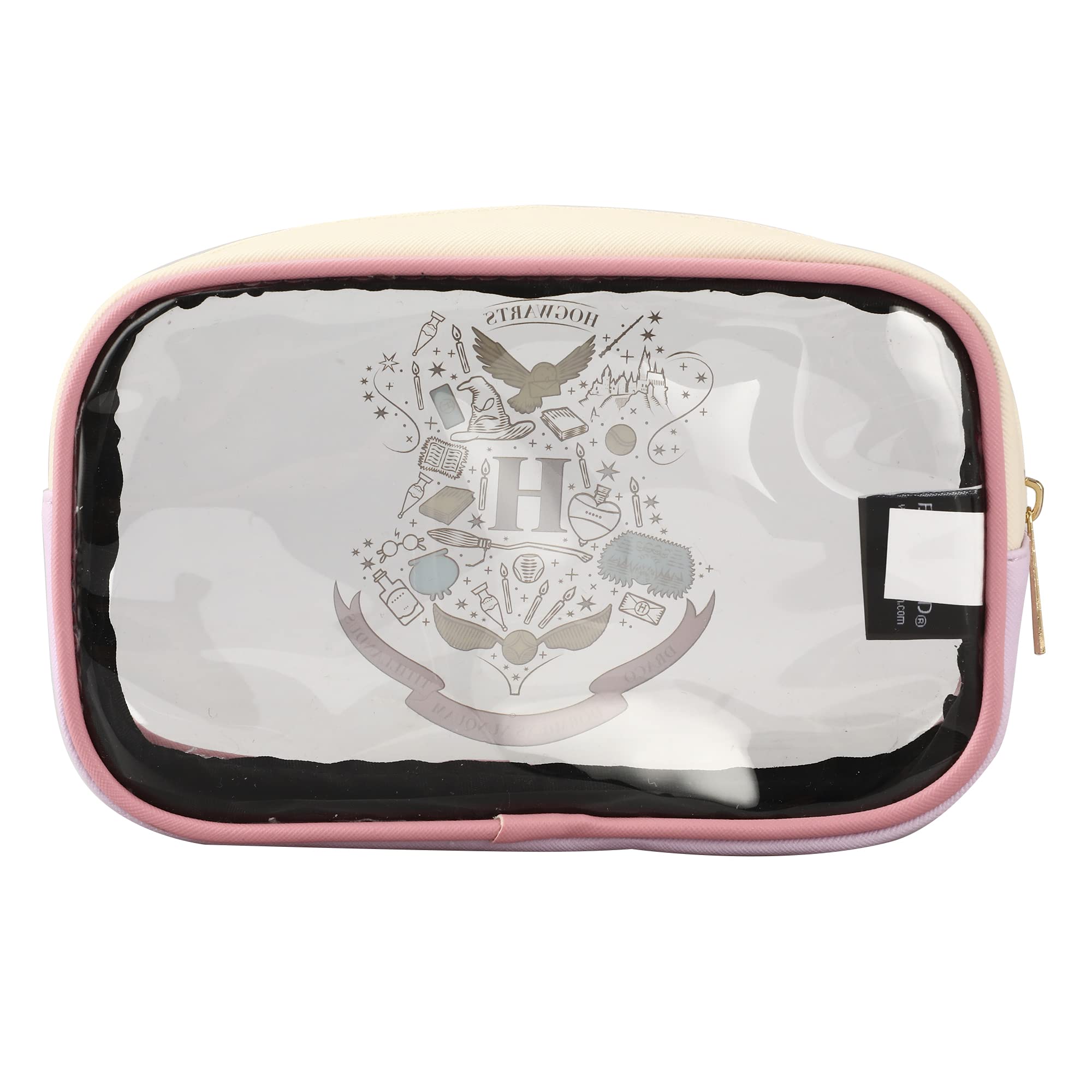 Bioworld Harry Potter Hogwarts Crest travel set packaging highlighting three-piece system.