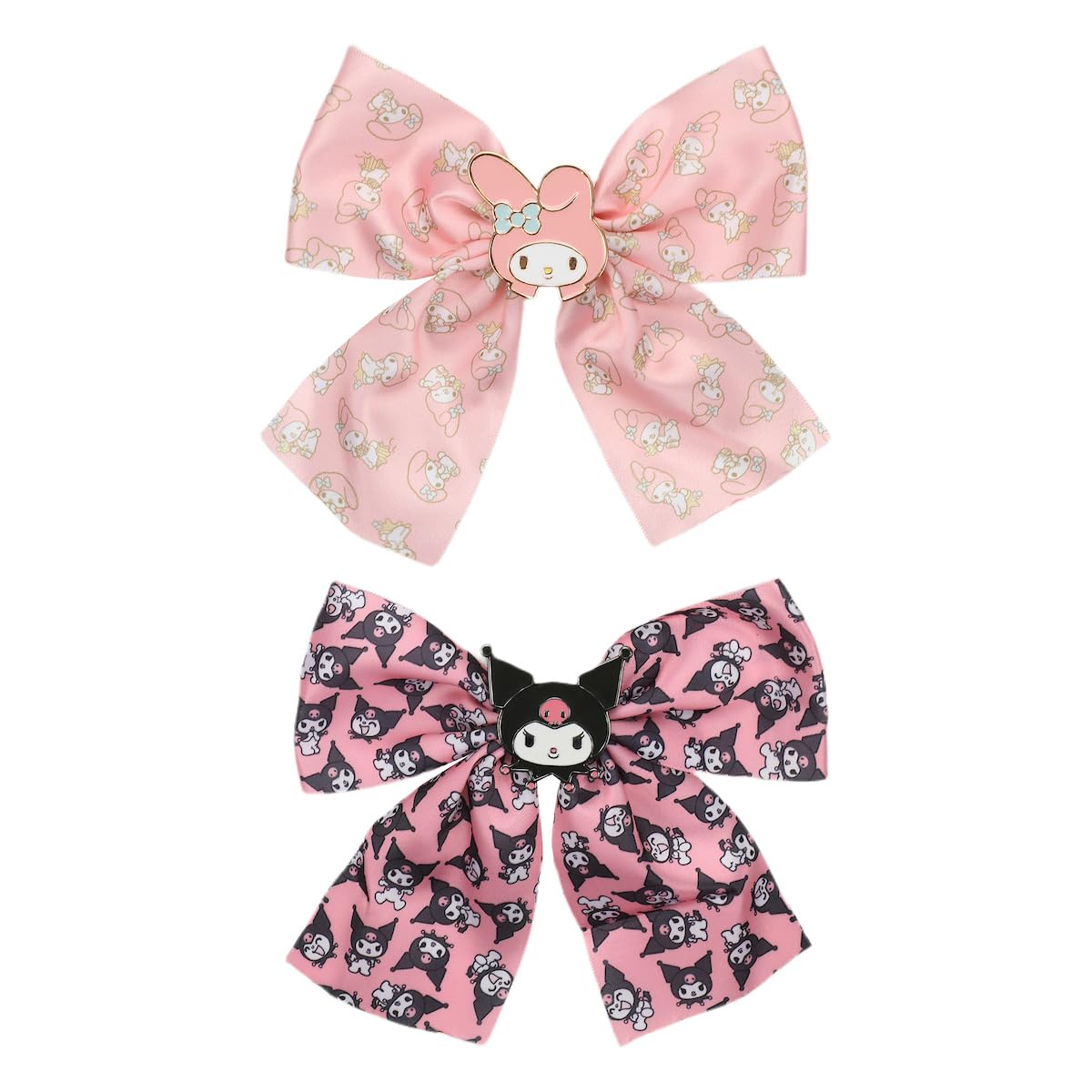 Bioworld My Melody Kuromi bows front view for cute everyday styling