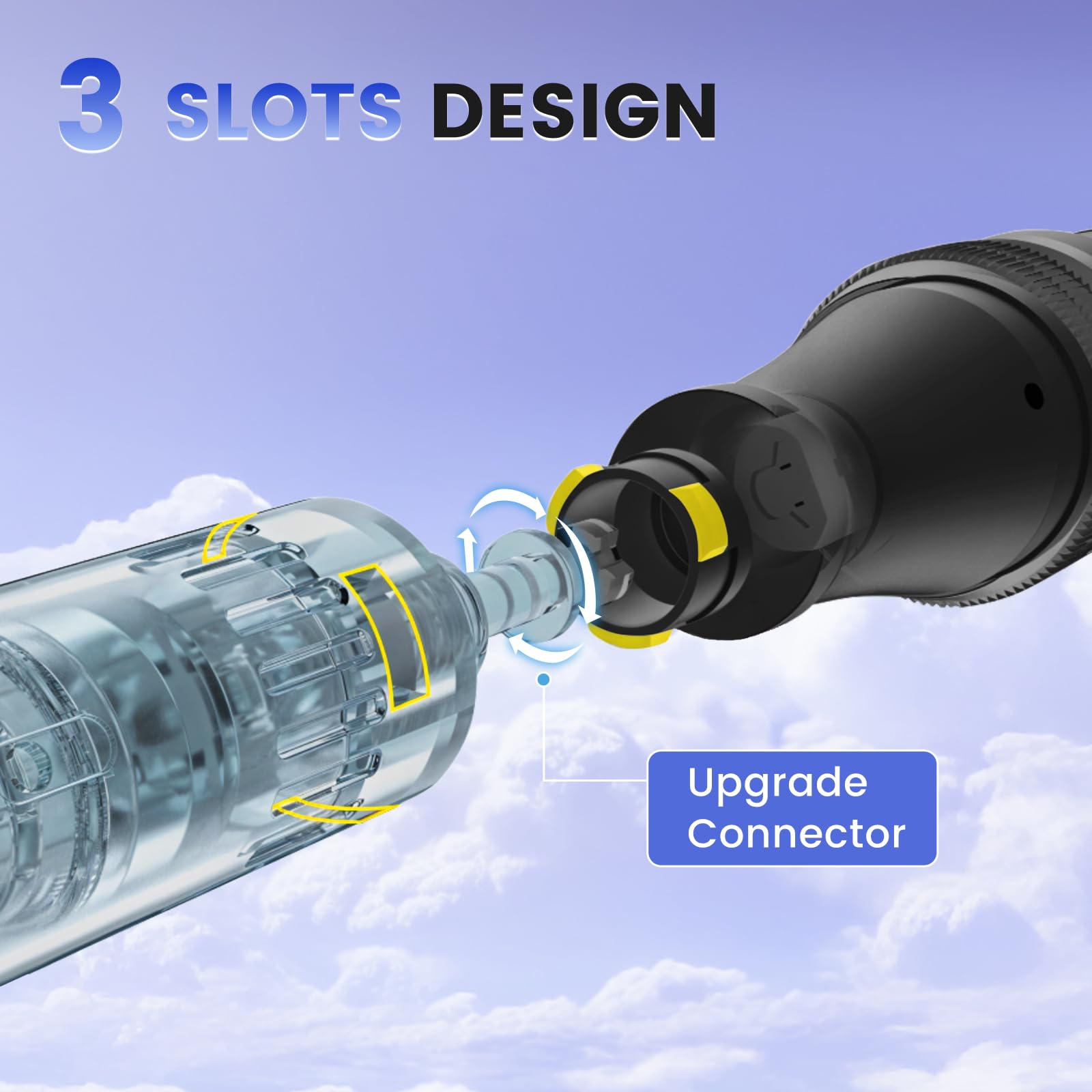 Bird Here Derma Roller close-up of microneedles for precise application.