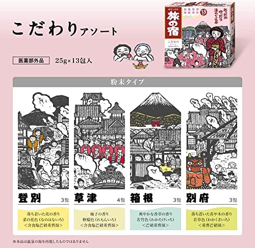 Birsppy Tabino Yado Onsen bath salt close-up highlights mineral blend.